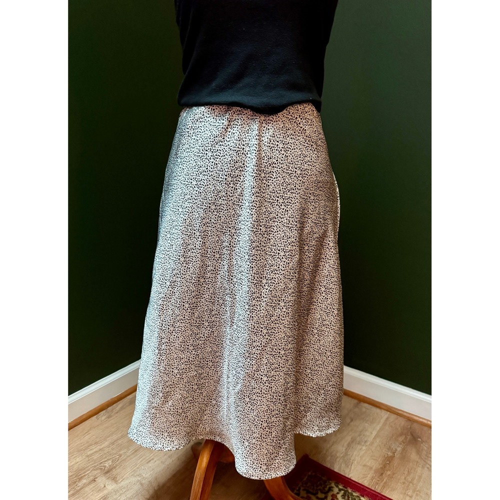 Sienna Sky Small White and Black Spotted Midi Skirt Women's‎ Size S